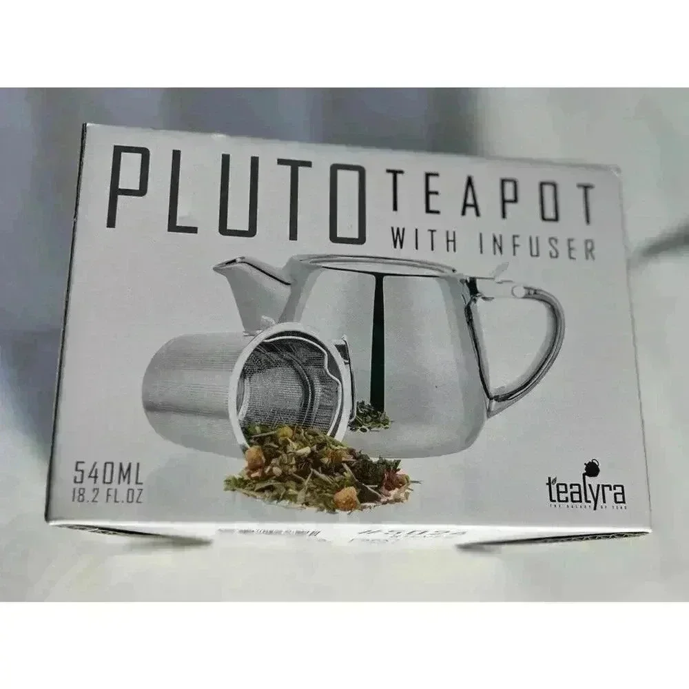Tealyra Pluto Teapot With Infuser Silver 540 ML 18.2 FL OZ New In Box